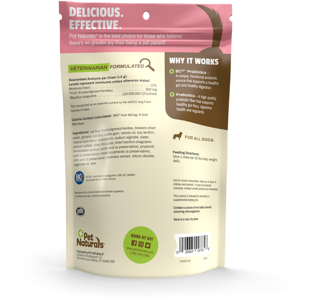 Pet Naturals Daily Probiotic travel-friendly jar supports boarding care