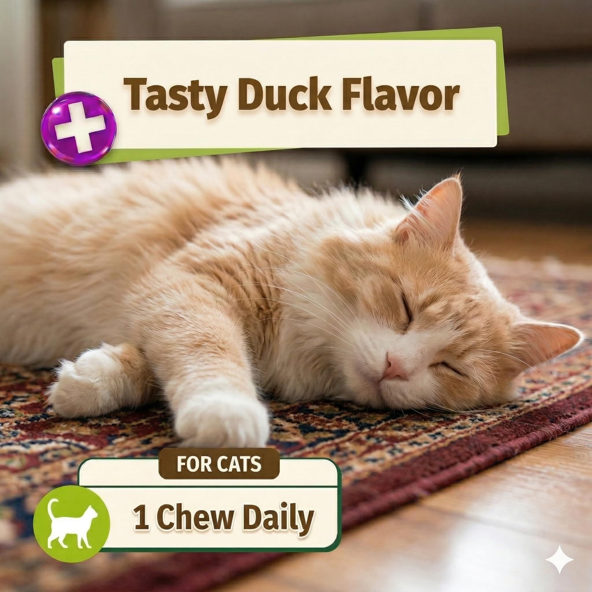 Pet Naturals duck-flavor chews texture close-up appeals to picky cats