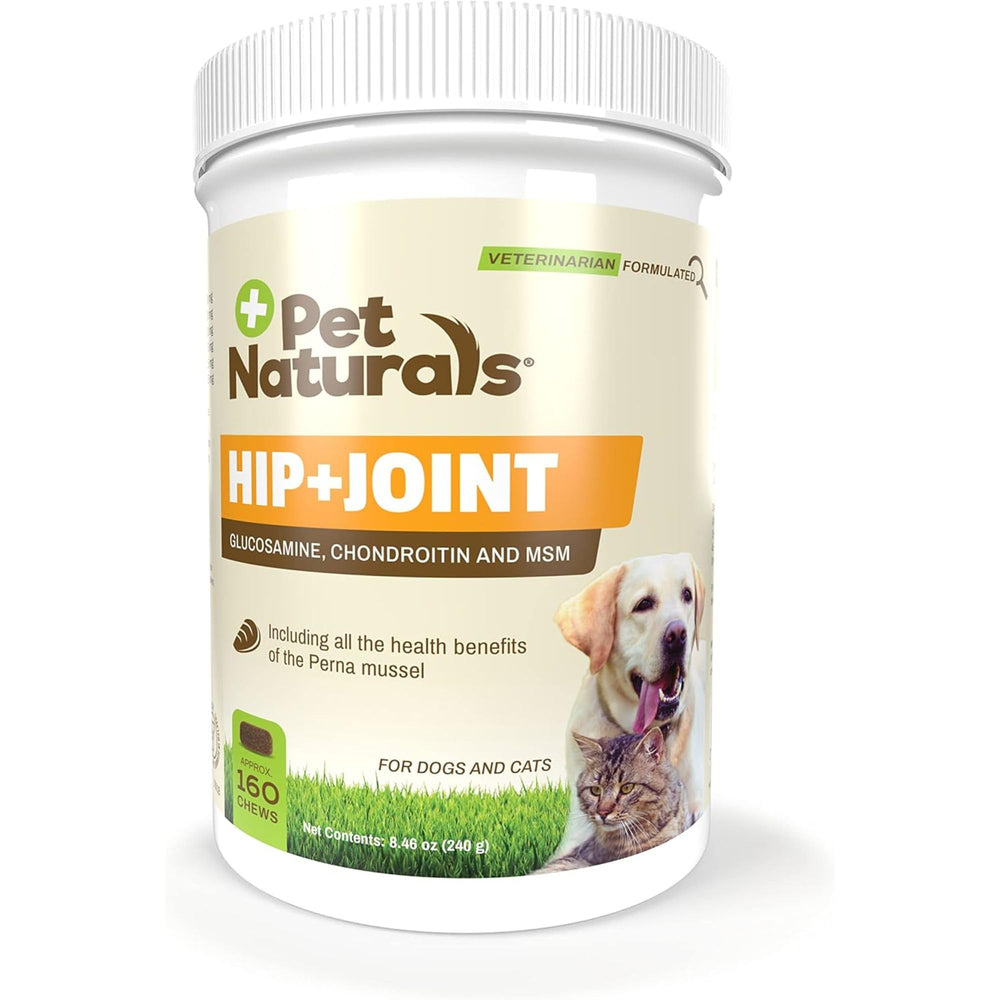 Pet Naturals Hip + Joint bottle with duck-flavored chews for multispecies use