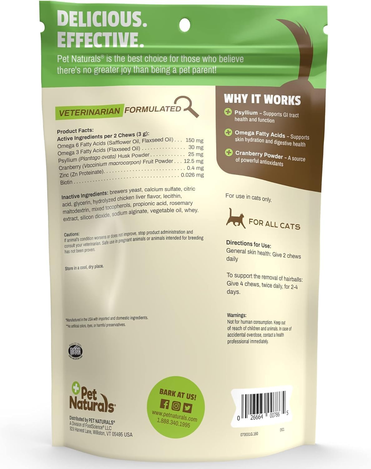 Value-sized Pet Naturals Hairball 160-count bottle for ongoing use