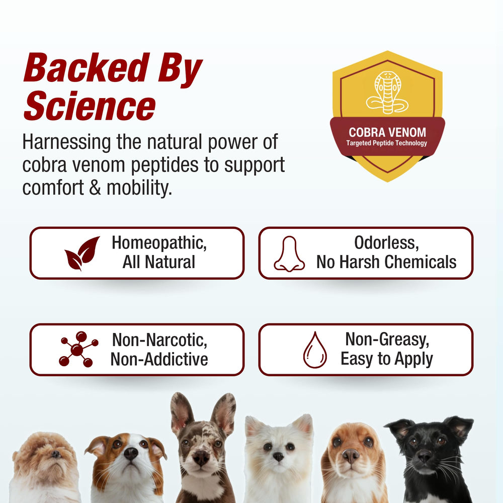 Pet Pain-Away hypoallergenic and non habit forming safety badge.