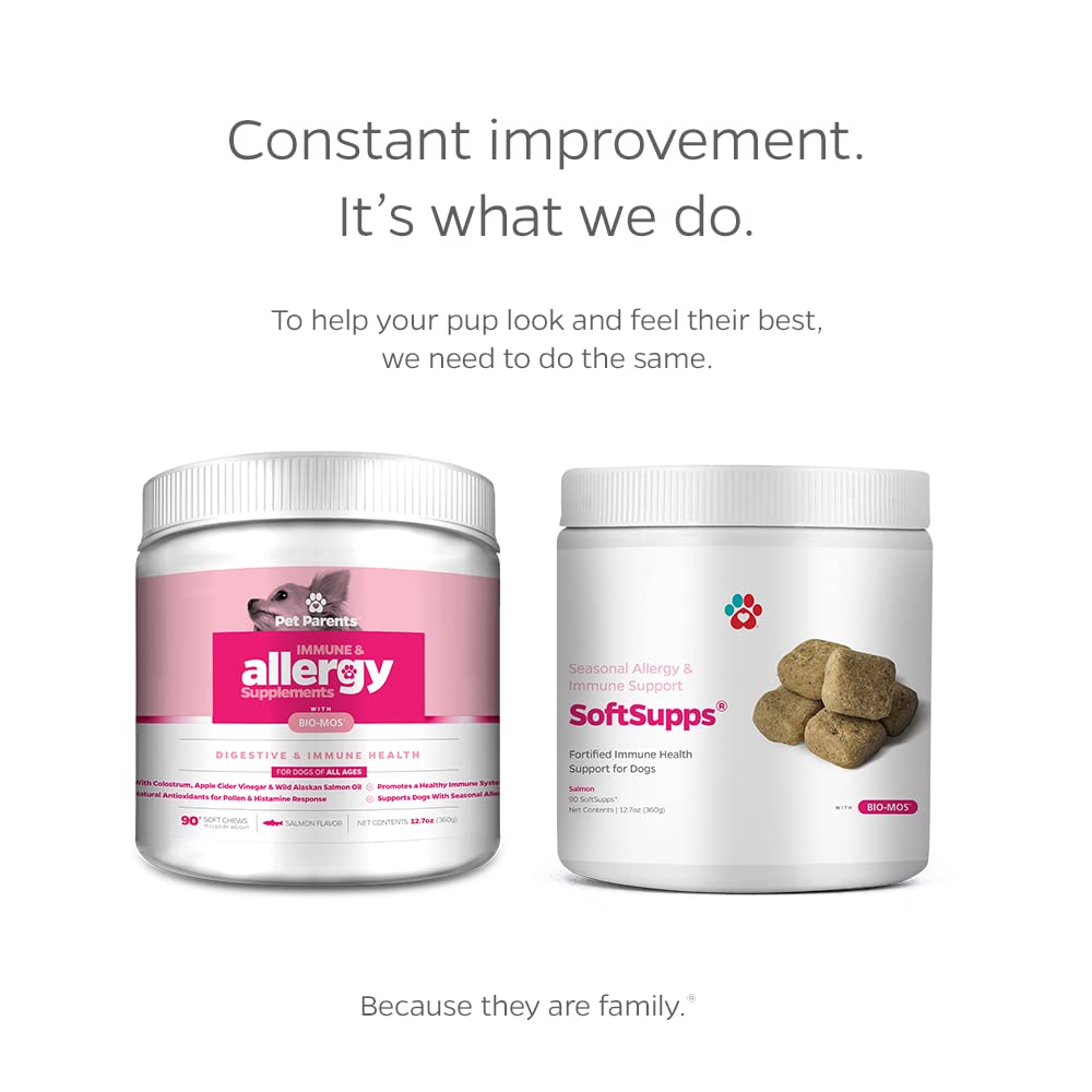 Pet Parents non-filler formula supports skin and coat health.