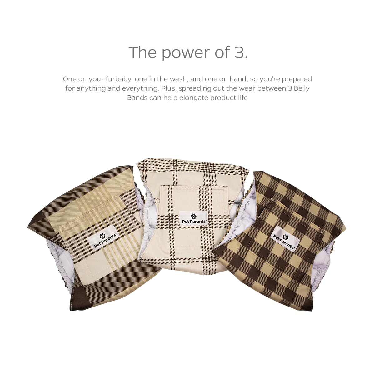 Pet Parents dog diaper fit variations illustrate adaptable sizing