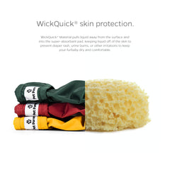 Close-up of Velcro closures securing a comfortable, fur-friendly fit.