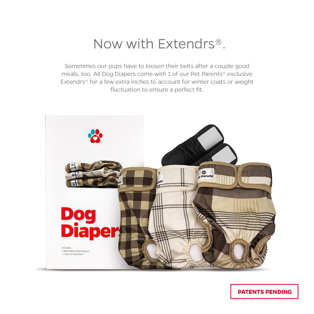Pet Parents Dog Diapers Velcro Closure close-up demonstrates fur-safe fastenings for comfortable wear.