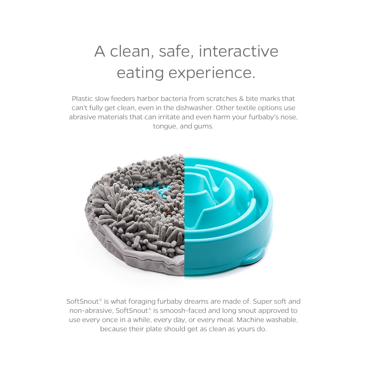 Pet Parents Forager Bowl center-absorbent layer helps manage drips during meals.