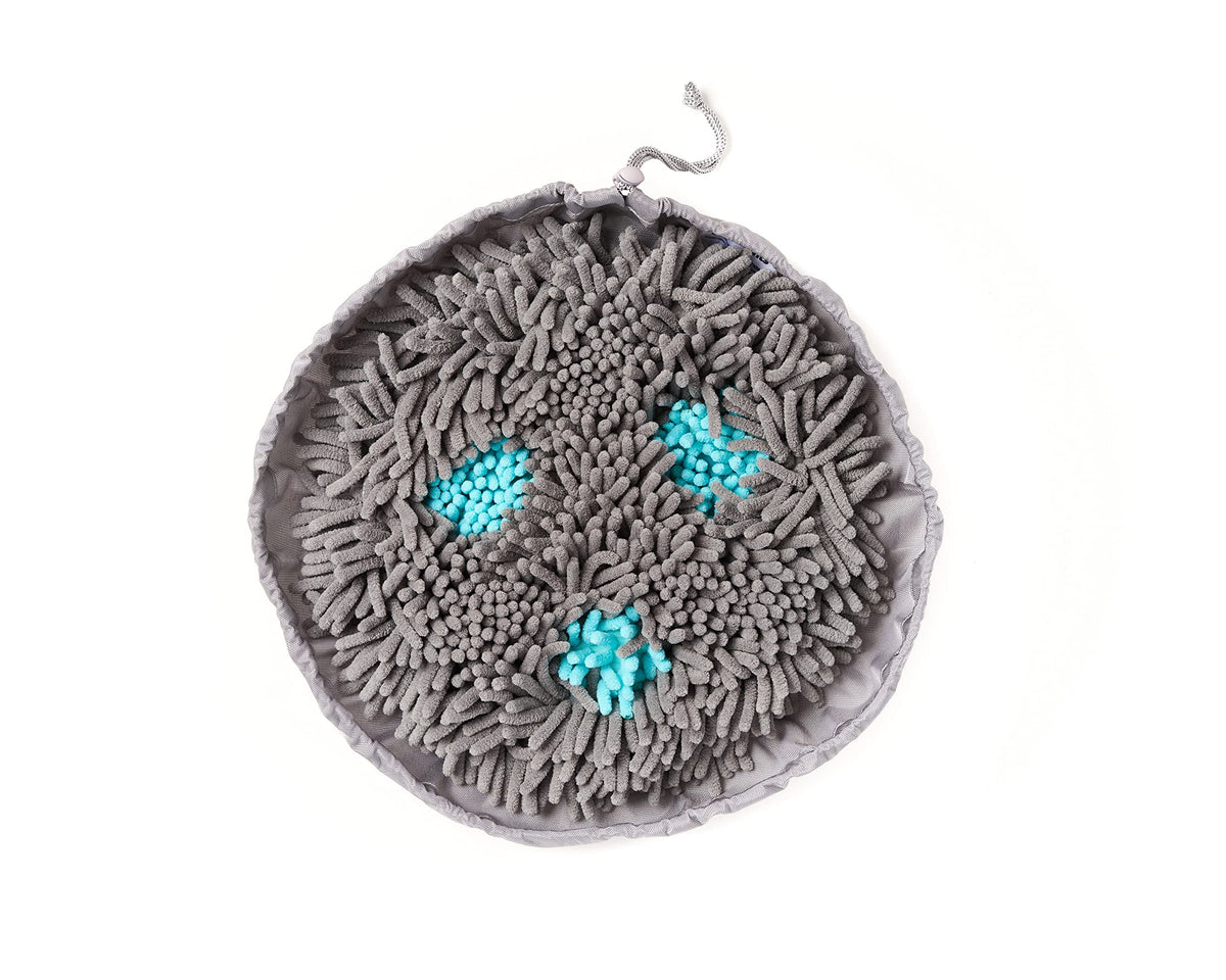 Pet Parents Forager Bowl front view shows Meadow Ponds style and paced feeding potential.