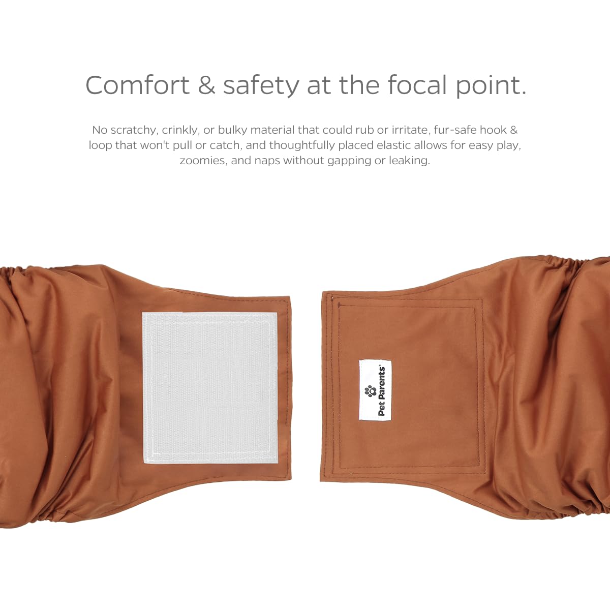 Pet Parents hook-and-loop closures stay fur-safe and easy to adjust.