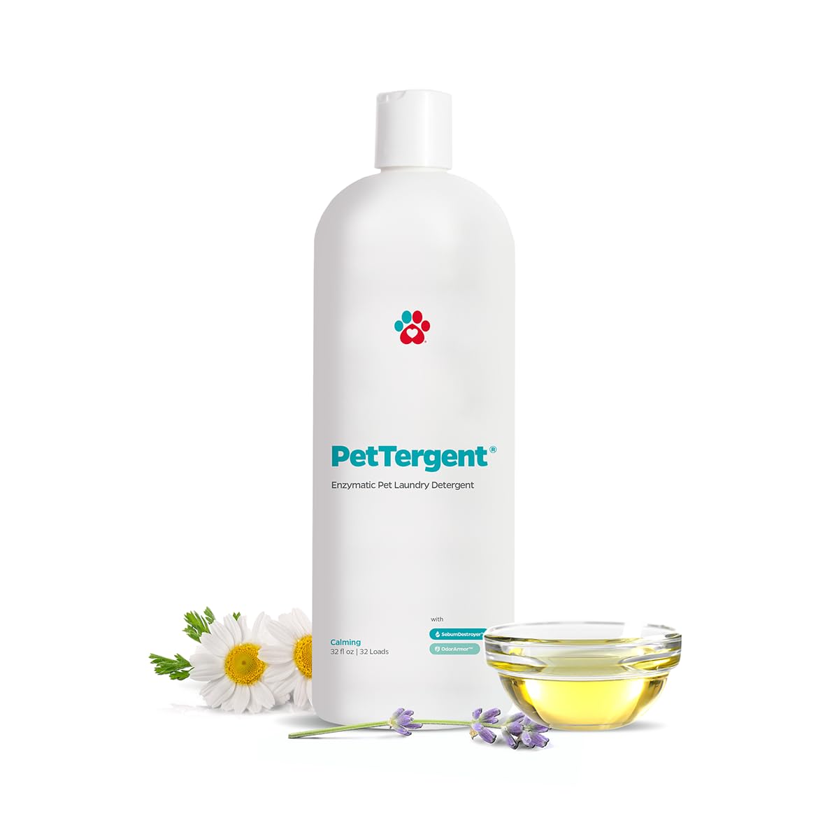 Pet Parents PetTergent bottle and label highlighting pet-safe detergent for stains.