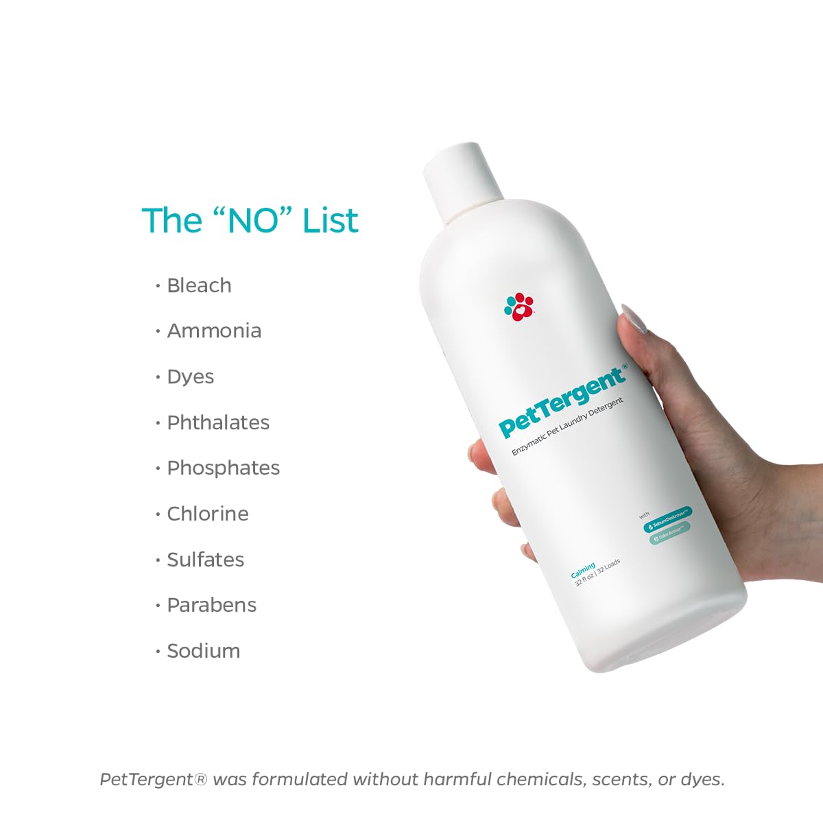 Ingredient closeup of PetTergent highlighting natural, biodegradable surfactants.
