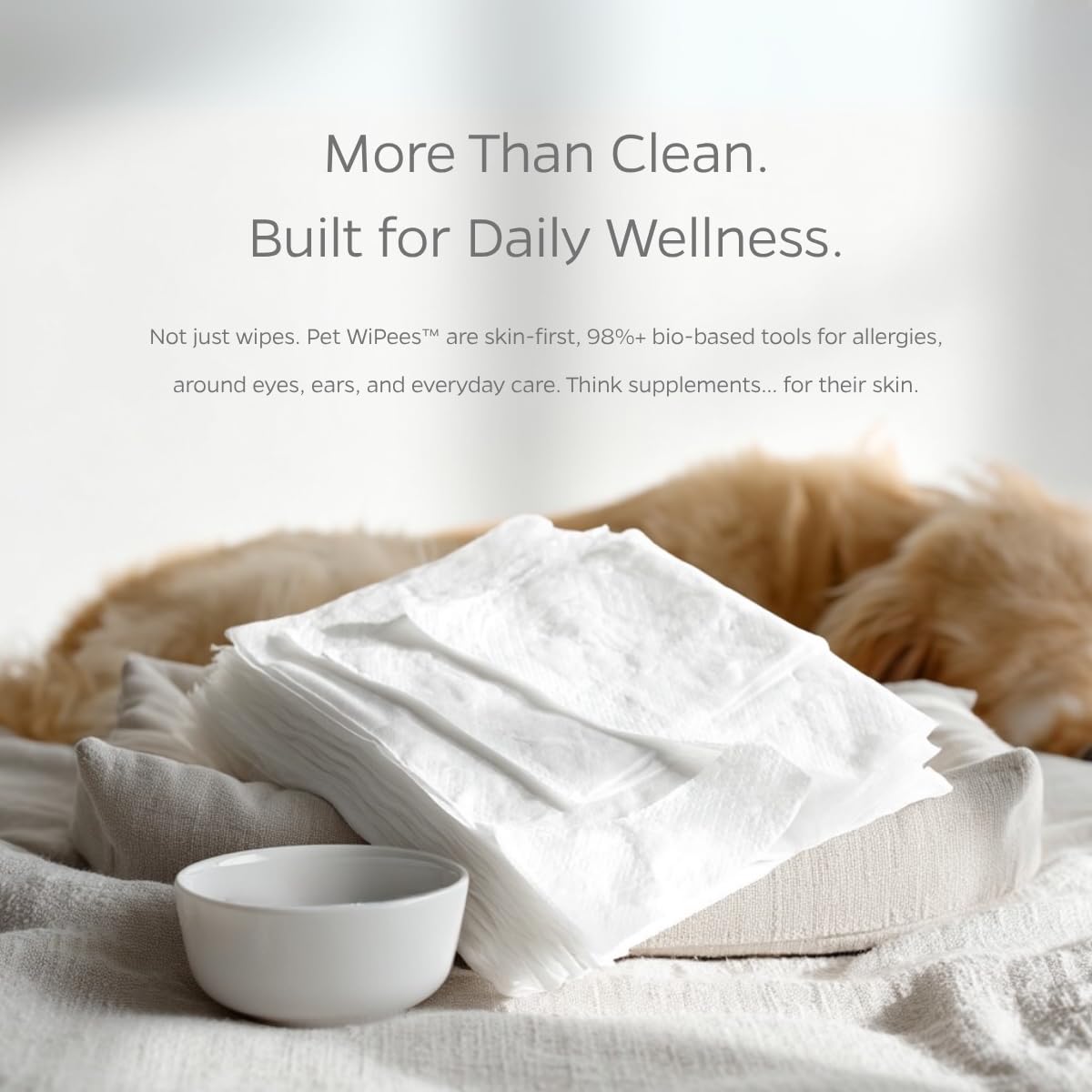 Pet Parents plant-based ingredients close-up highlights natural formula.
