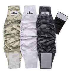 Pet Parents washable belly band for male dogs in black, reusable protection for daily adventures.