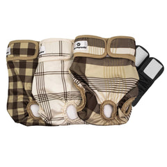 Pet Parents Washable Dog Diapers 3-Pack on display, reusable and economical.