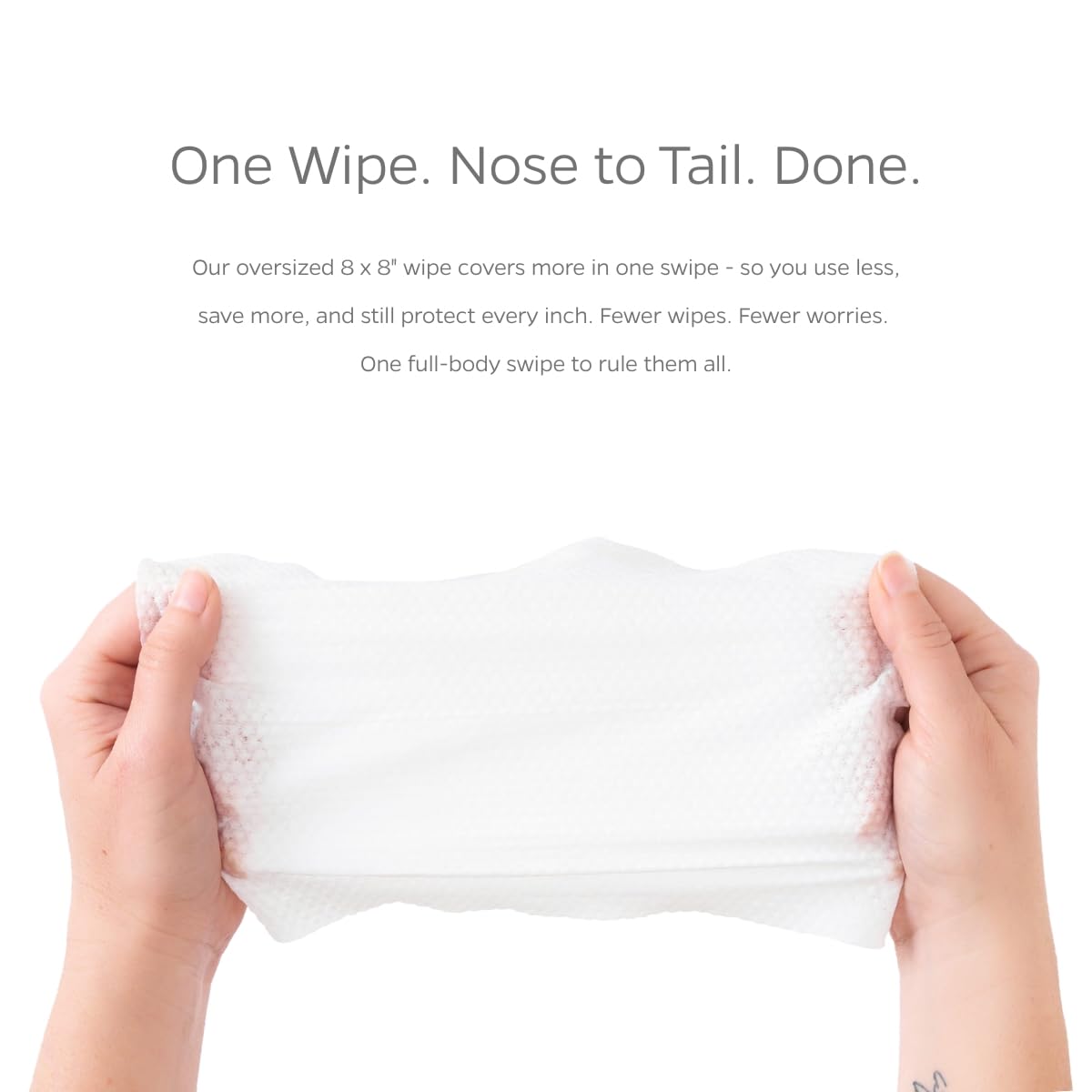 Pet Parents WiPees cat belly-safe wipe ready for sensitive areas.