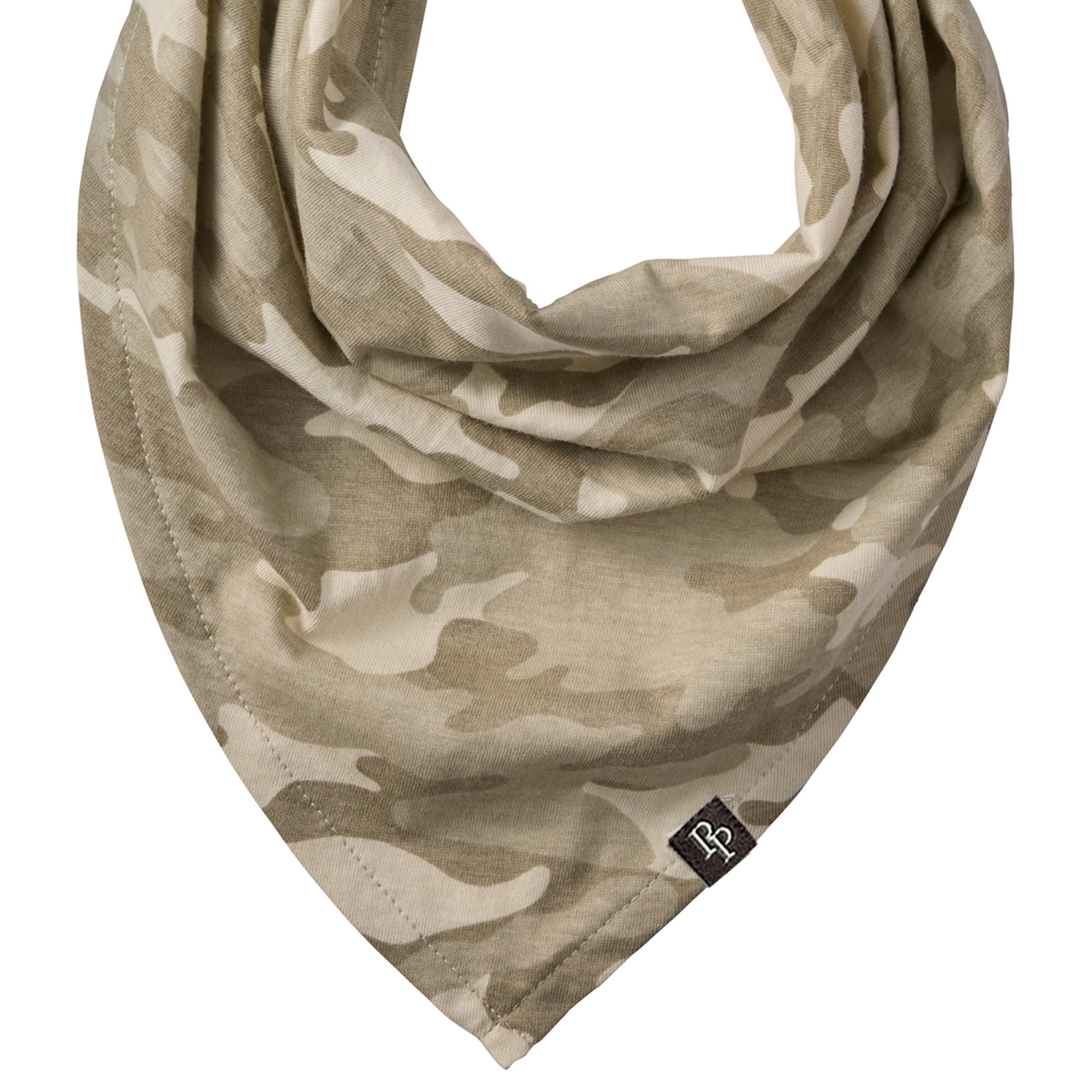 Pet Passion Bandit bandana with sage prints offers versatile style for park outings.