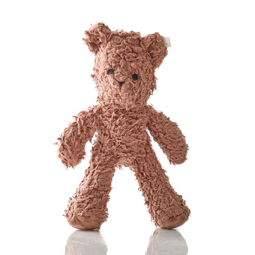 Pet Passion plush bear dog toy with soft cotton for cuddly play and bonding.
