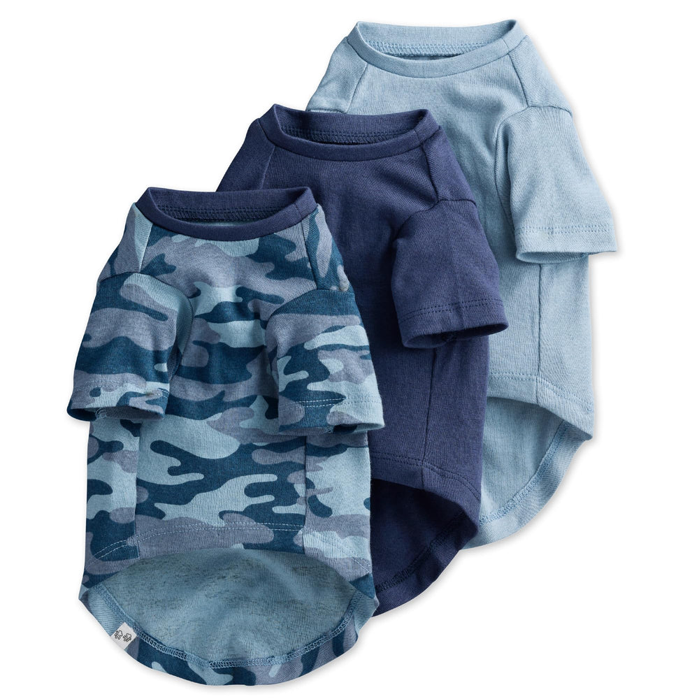 Pet Passion Toby 3-Pack organic cotton t-shirts on dog for daily comfort