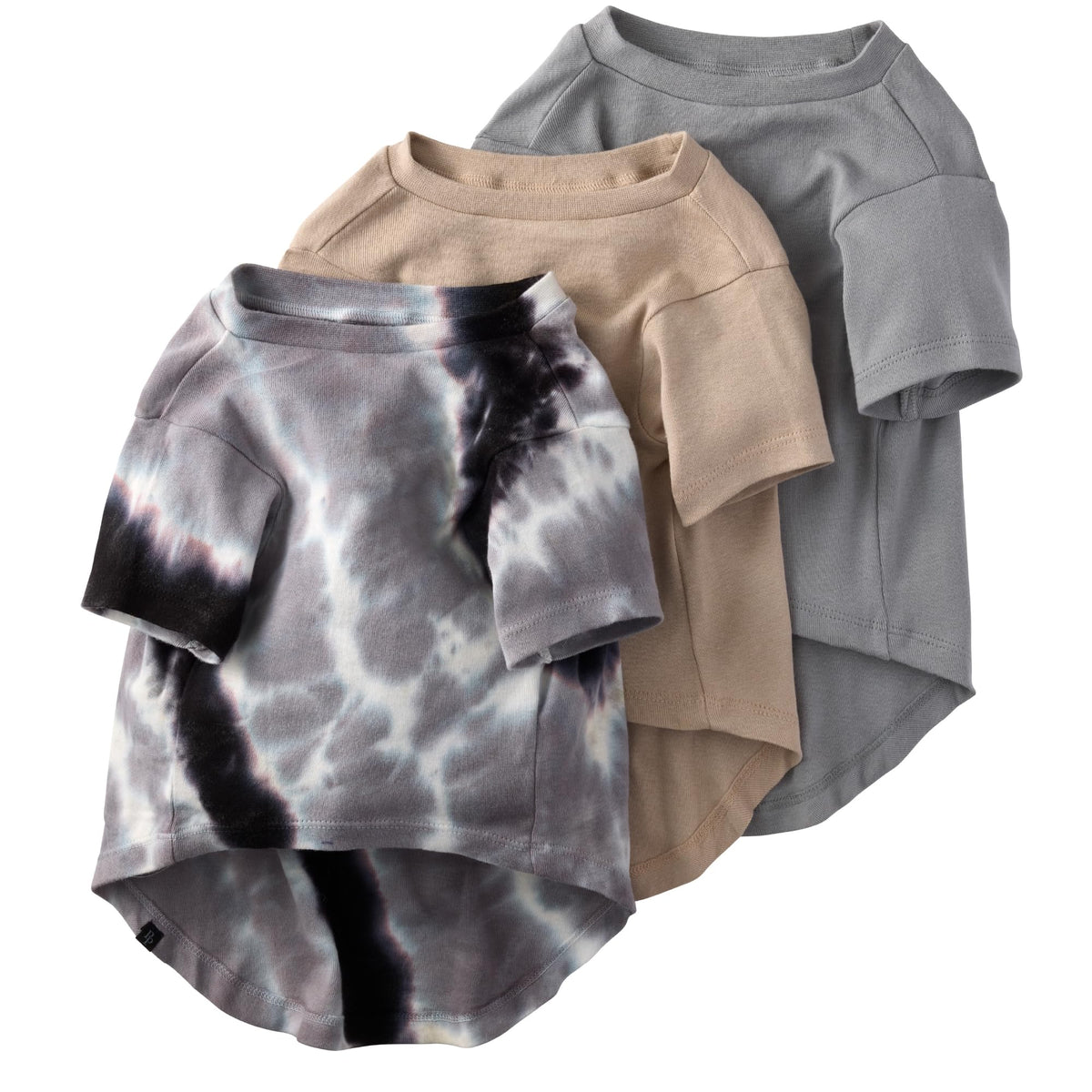 Pet Passion Toby II 3-pack tees front view, soft organic cotton for daily comfort.