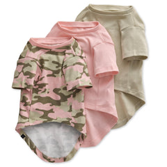 Pet Passion Toby II pink camo tee pack, soft and breathable for daily wear