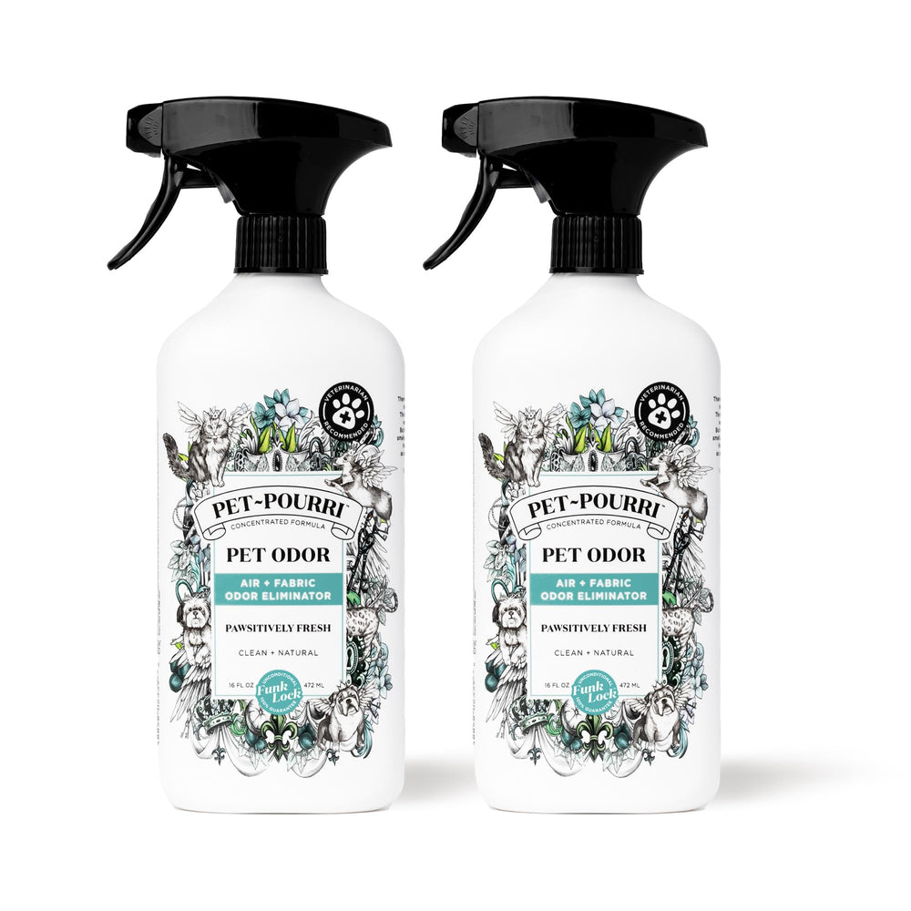 Pet-Pourri pawsitively fresh bottle for quick pet odor control.