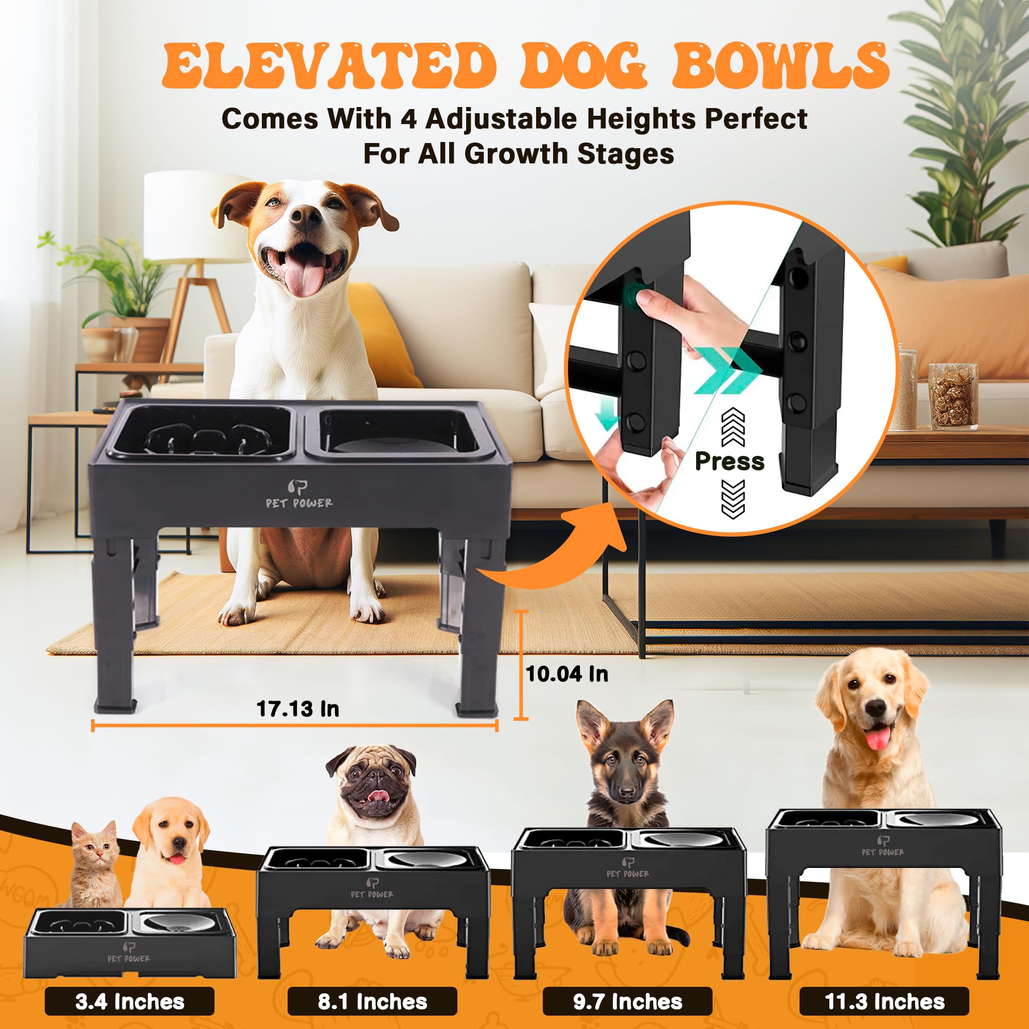Pet Power collapsible food scoop for easy portion control on the go.