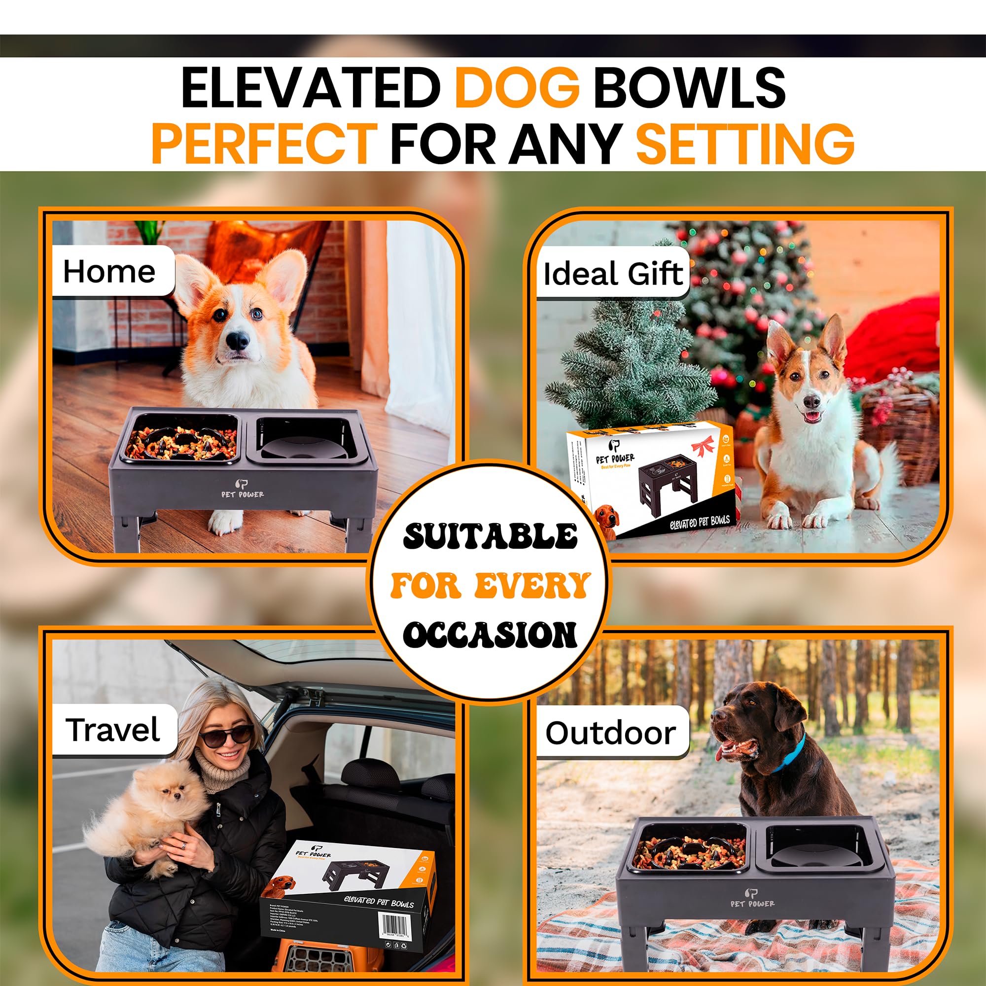 Pet Power foldable legs for compact storage and travel readiness.