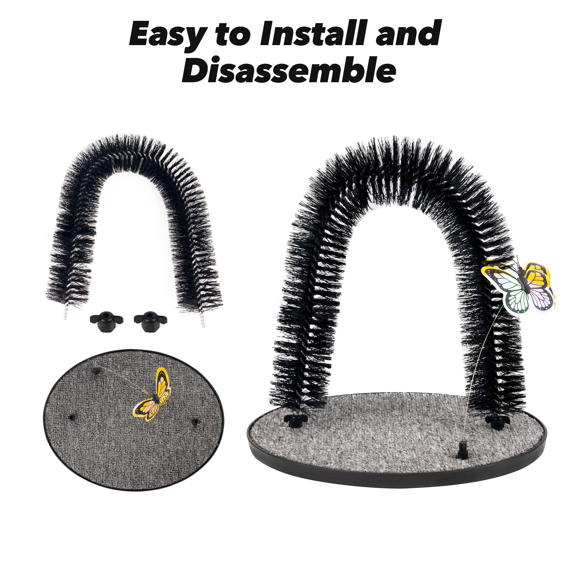Pet Prime 2in1 cat arch self groomer bolt design ensures long lasting use.