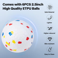 Pet Prime ETPU balls 2.5 inches ready for rugged fetch.