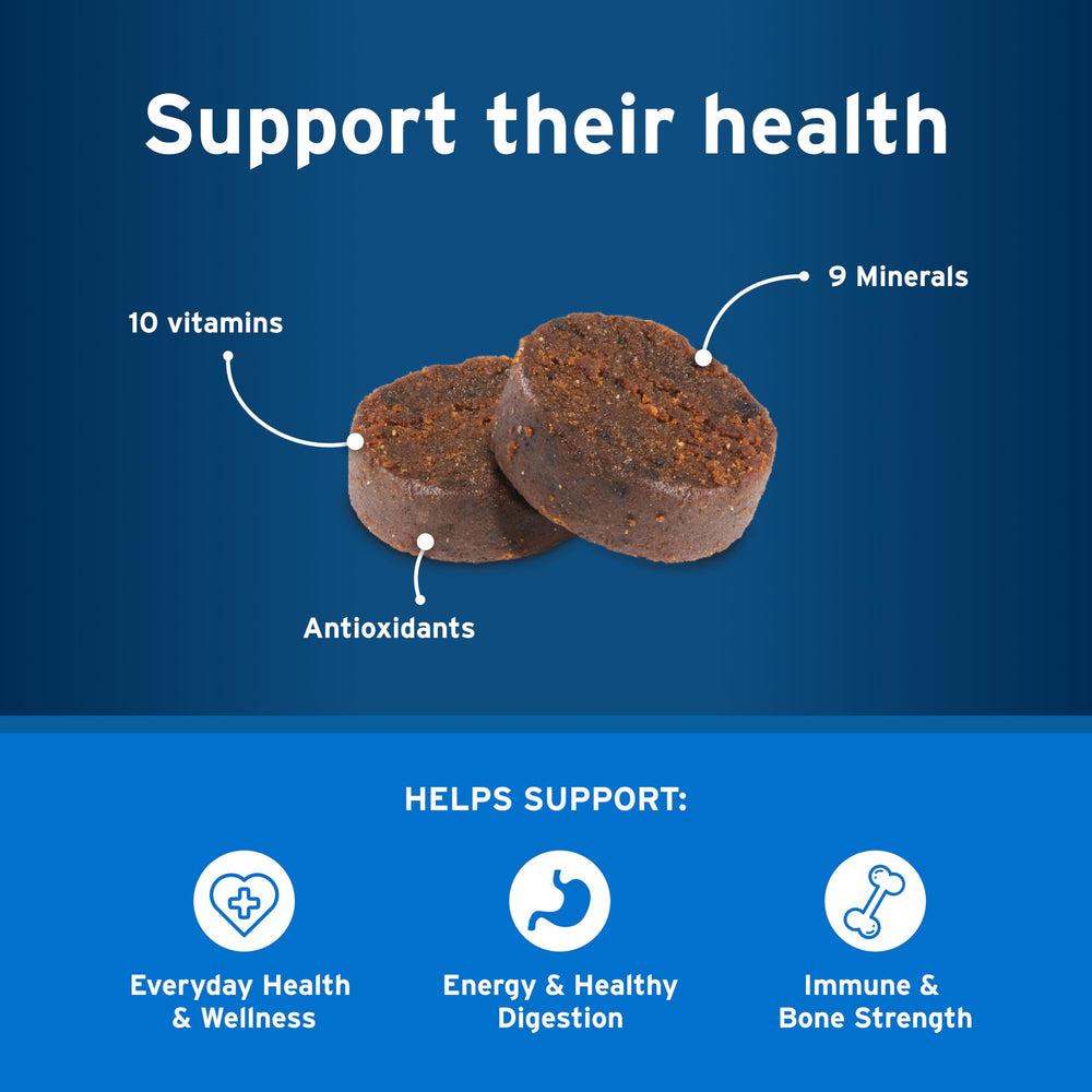 Pet Protect ingredient panel listing 10 vitamins and 9 minerals.