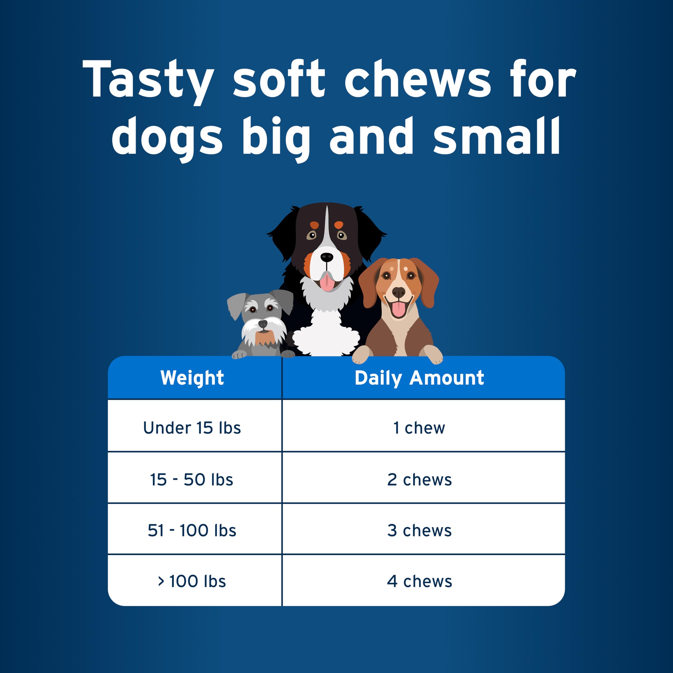 Playful dog with Pet Protect chews, suggesting support for an active lifestyle.