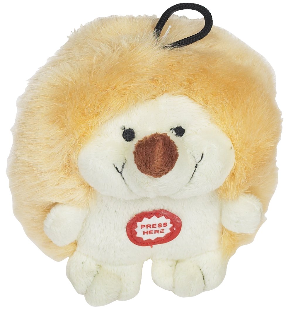 Pet Qwerks plush chattering hedgehog front view for interactive play