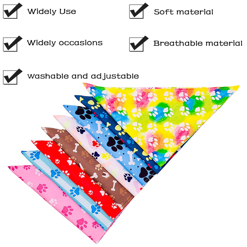 PET SHOW adjustable triangle bandana fits small and medium dogs securely.