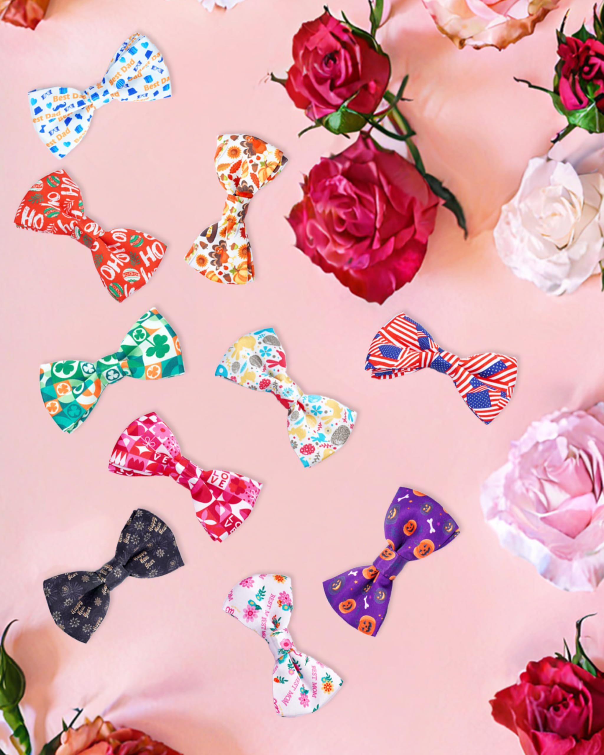 PET SHOW Easter bow tie on collar creates cute seasonal photos.