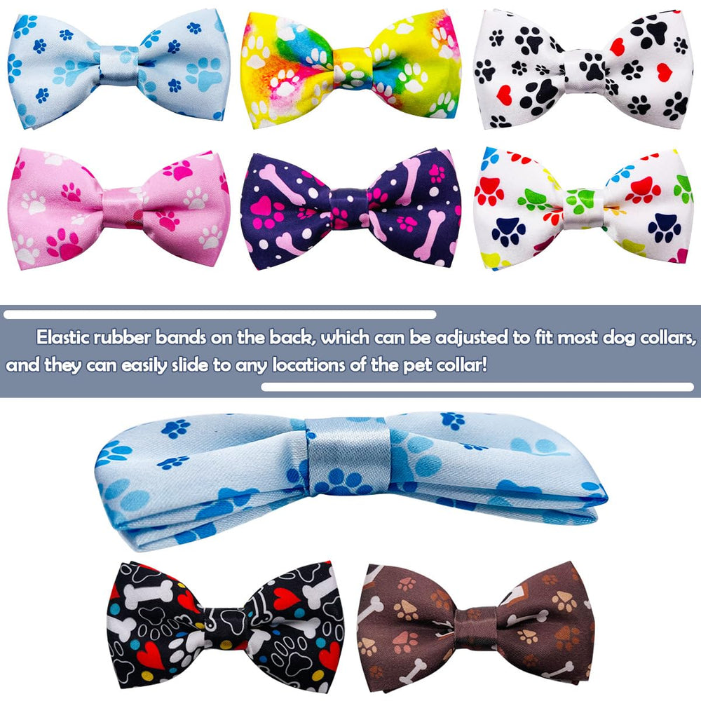 PET SHOW paw pattern bow tie in brown creates warm vibe for autumn gatherings.