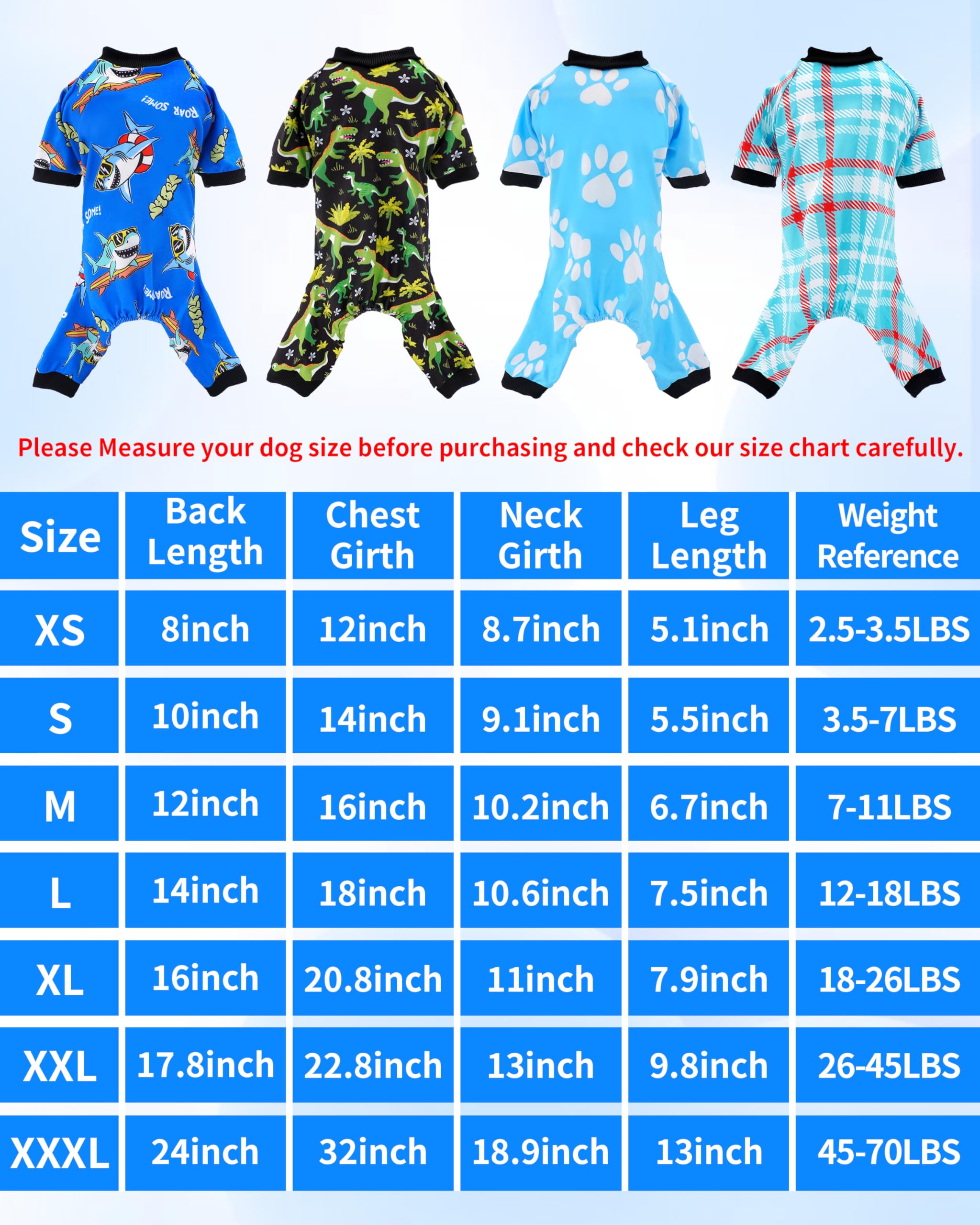 PET SHOW shark-pattern pajamas for dogs, bold blue design for large breeds