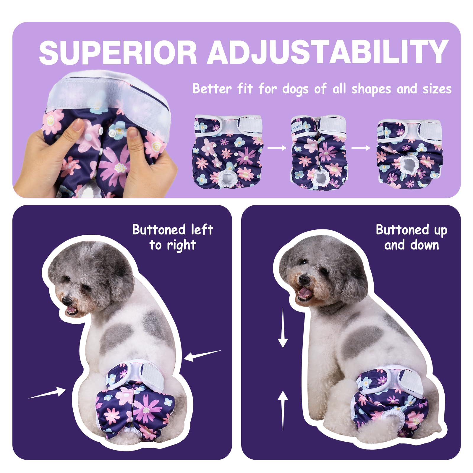 Wide magic tape for secure fit and unrestricted movement.