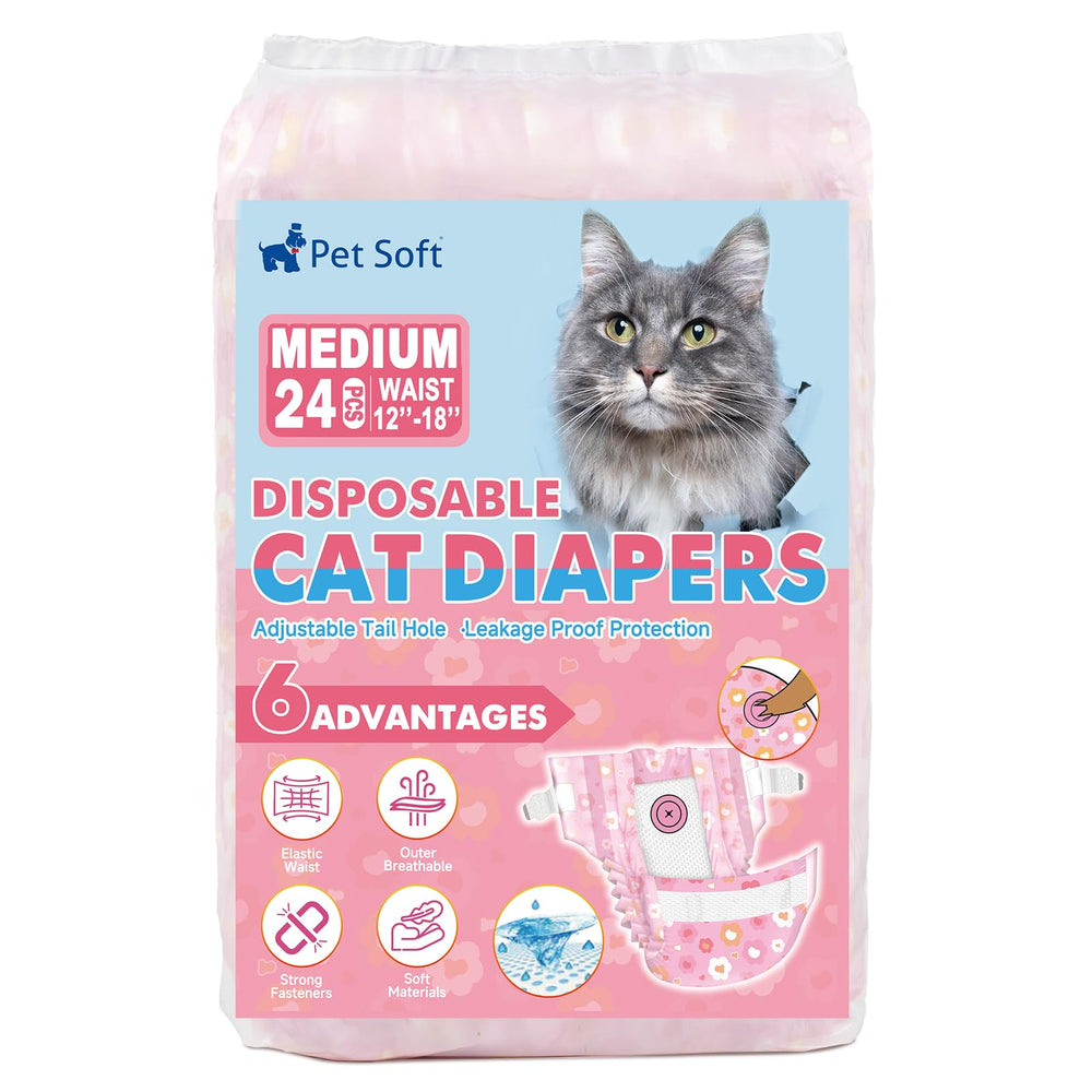 Pet Soft secure fit design helps prevent leaks during daily activity.