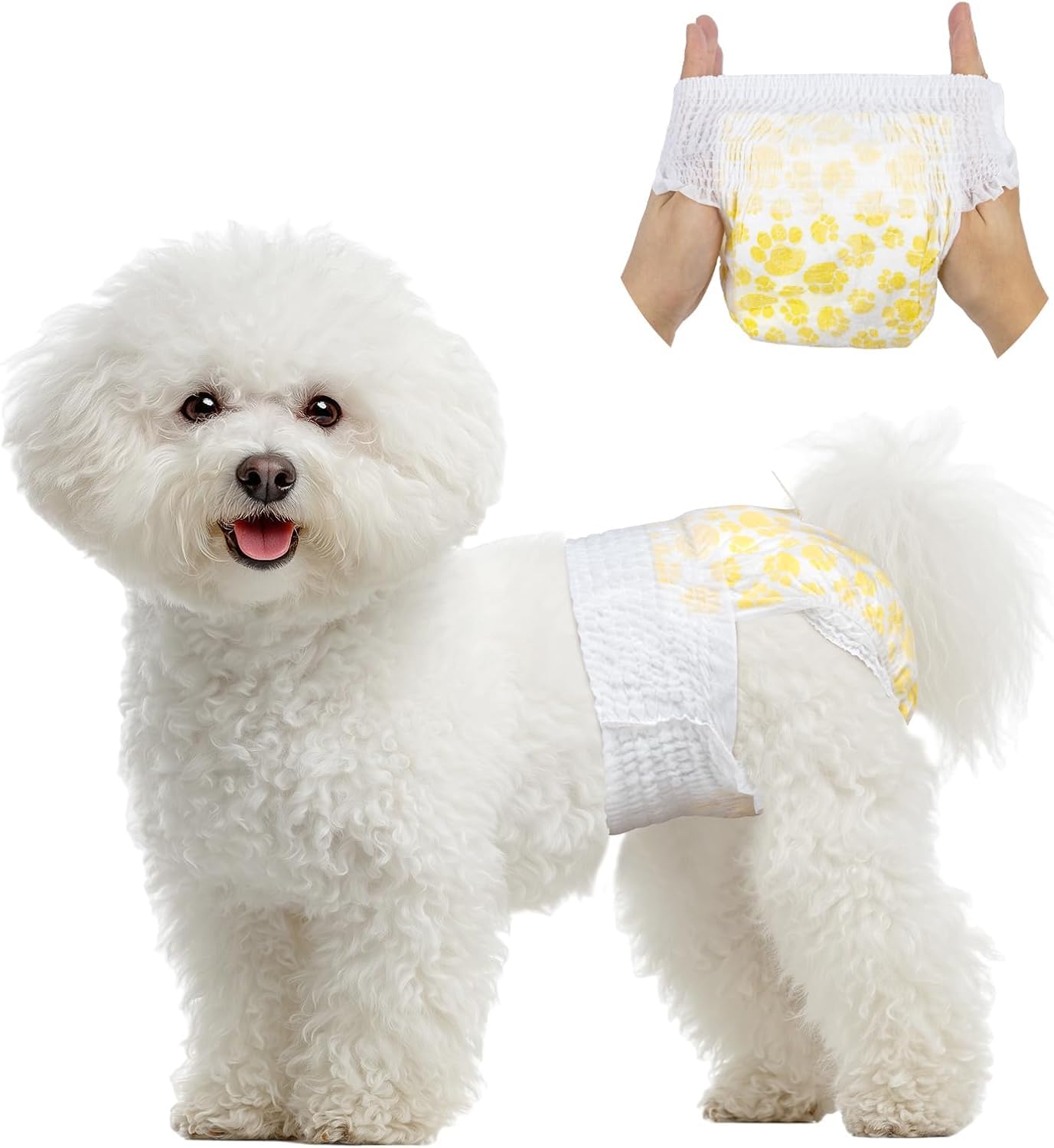 Pet Soft disposable diapers female with 360° stretch waist for easy wear.