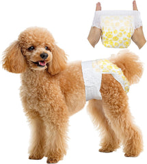 Pet Soft disposable female dog diapers with pull-up design for easy on-off and secure fit.