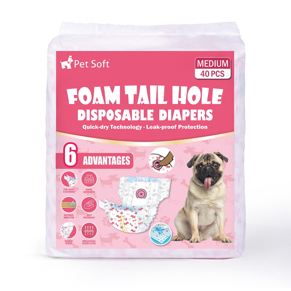 Pet Soft diaper design emphasizes leak protection and practicality