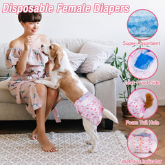Pet Soft diaper with wetness indicator signaling when to change