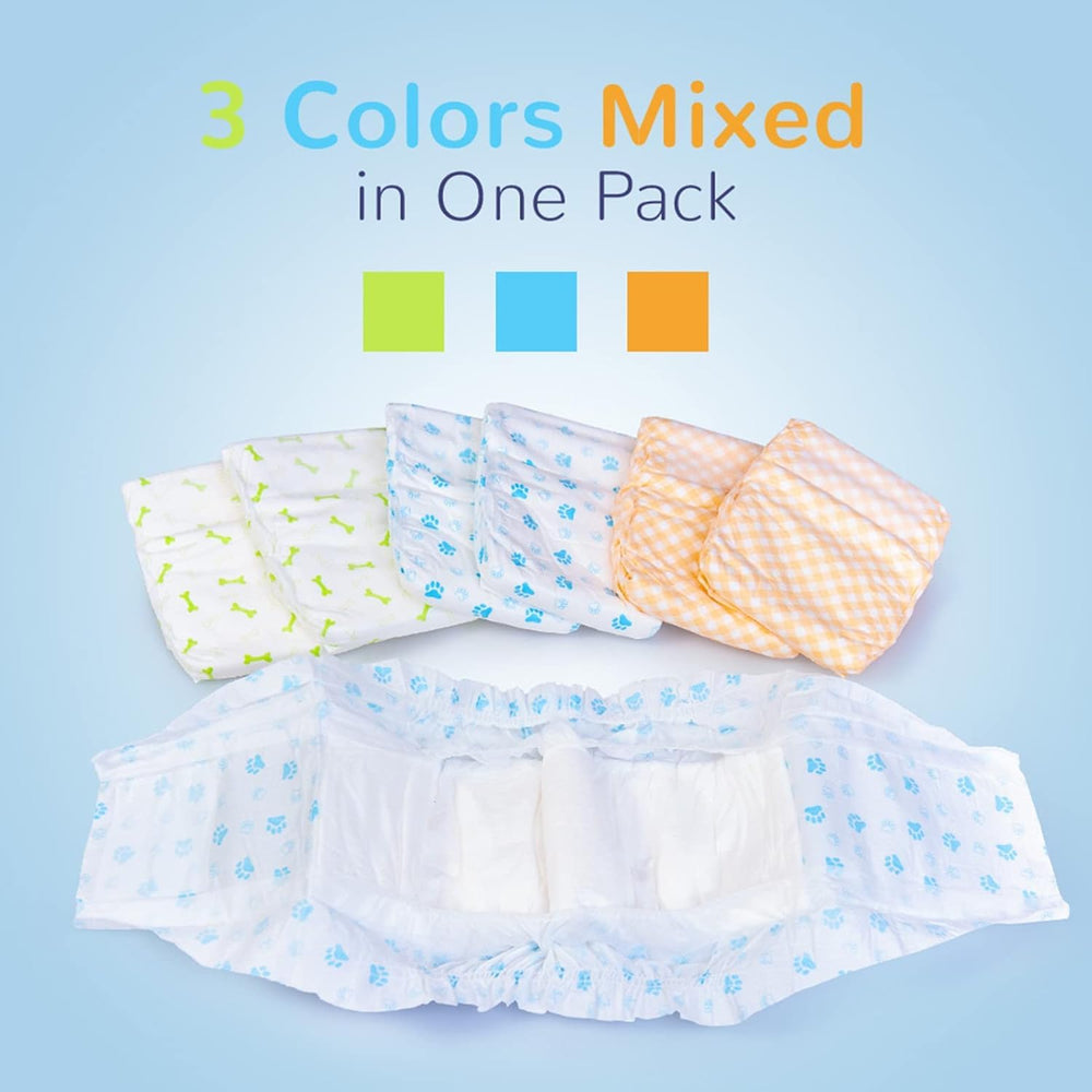 Pet Soft 48-count pack of male dog wraps for daily use.