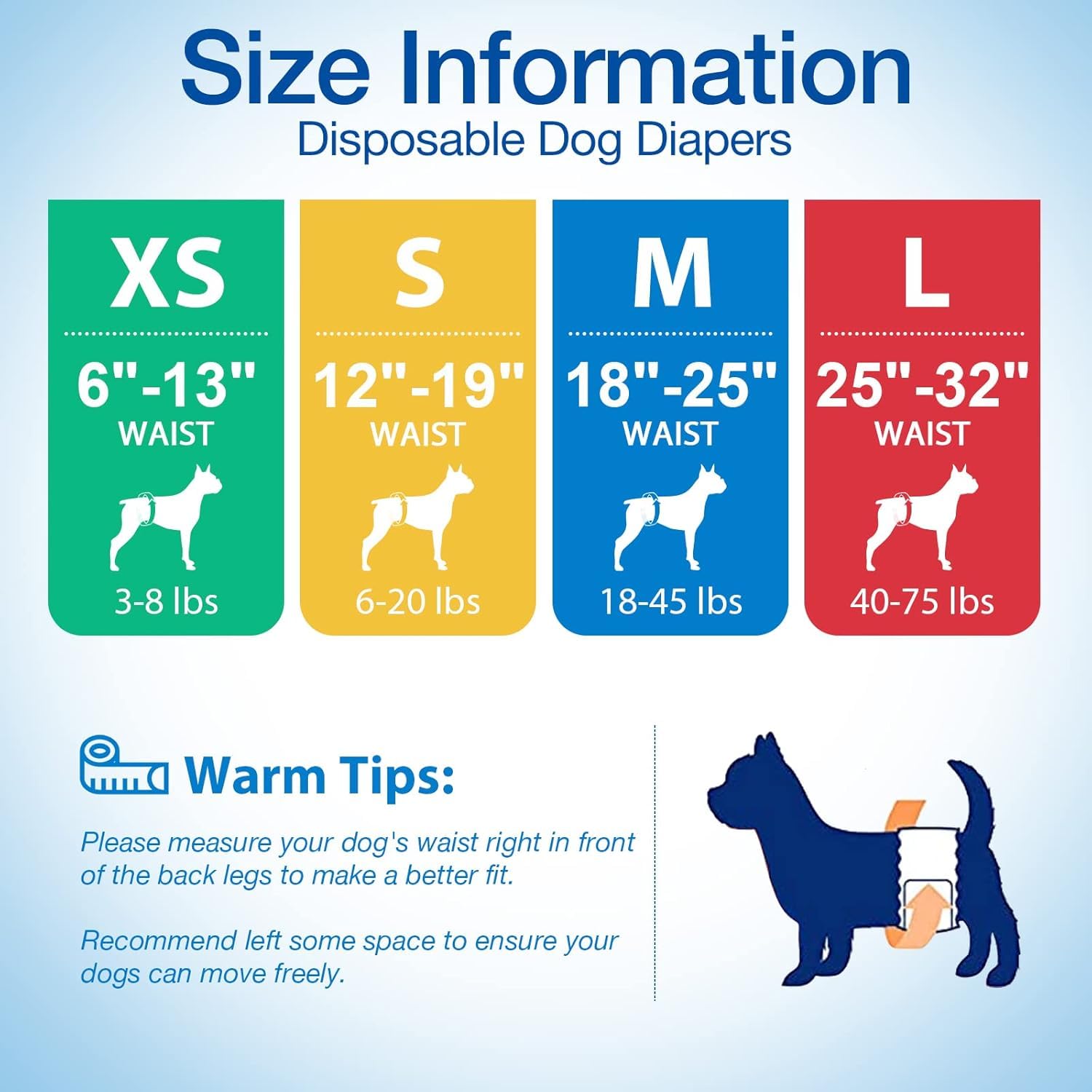 Pet Soft wrap with quick-absorbent core to help manage leaks.
