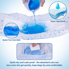 Pet Soft wraps with re-attachable fasteners for easy on/off.