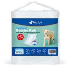 Pet Soft dog diaper liner medium 100ct blue pack for wrap protection