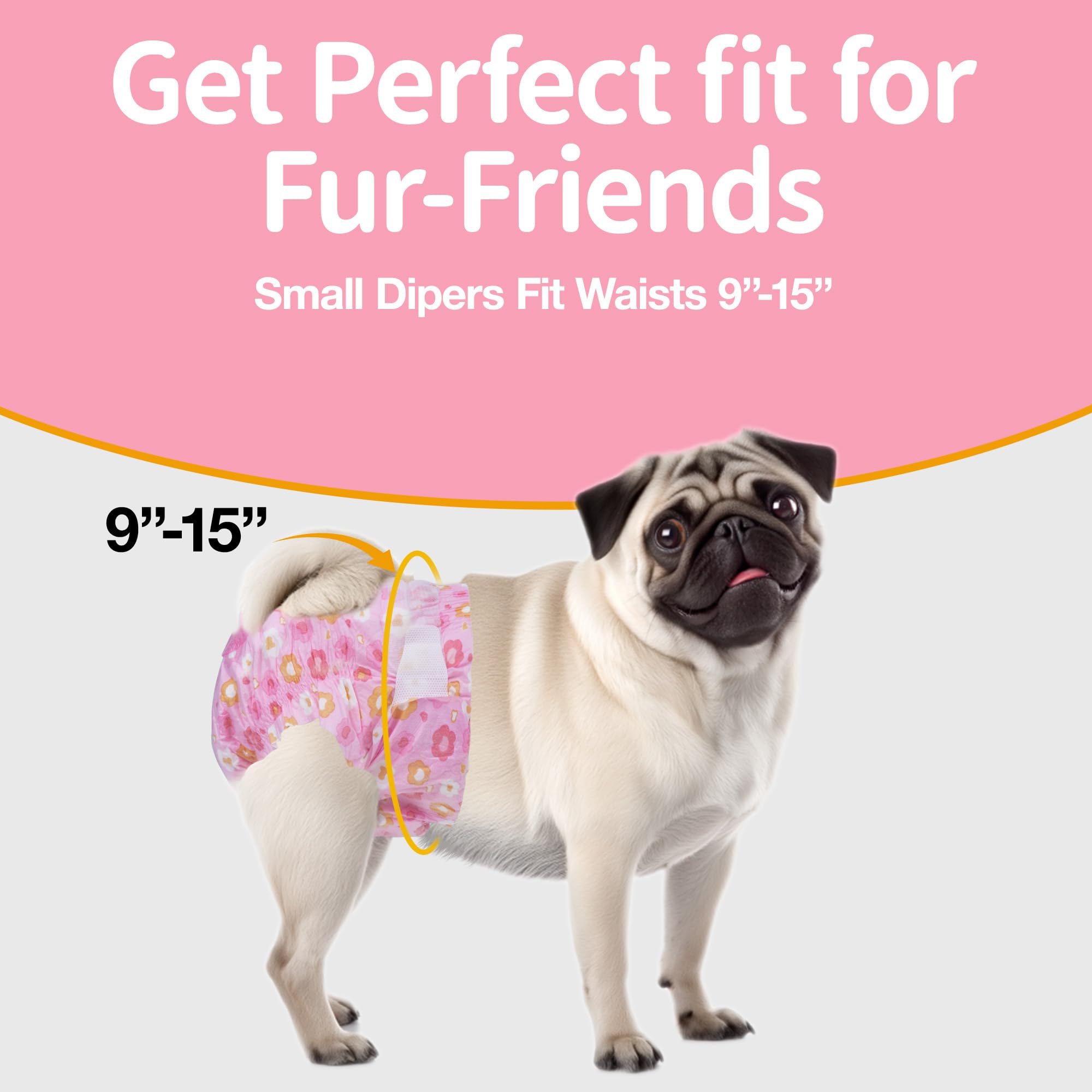 Pet Soft female dog diapers with breathable outer layer for comfort