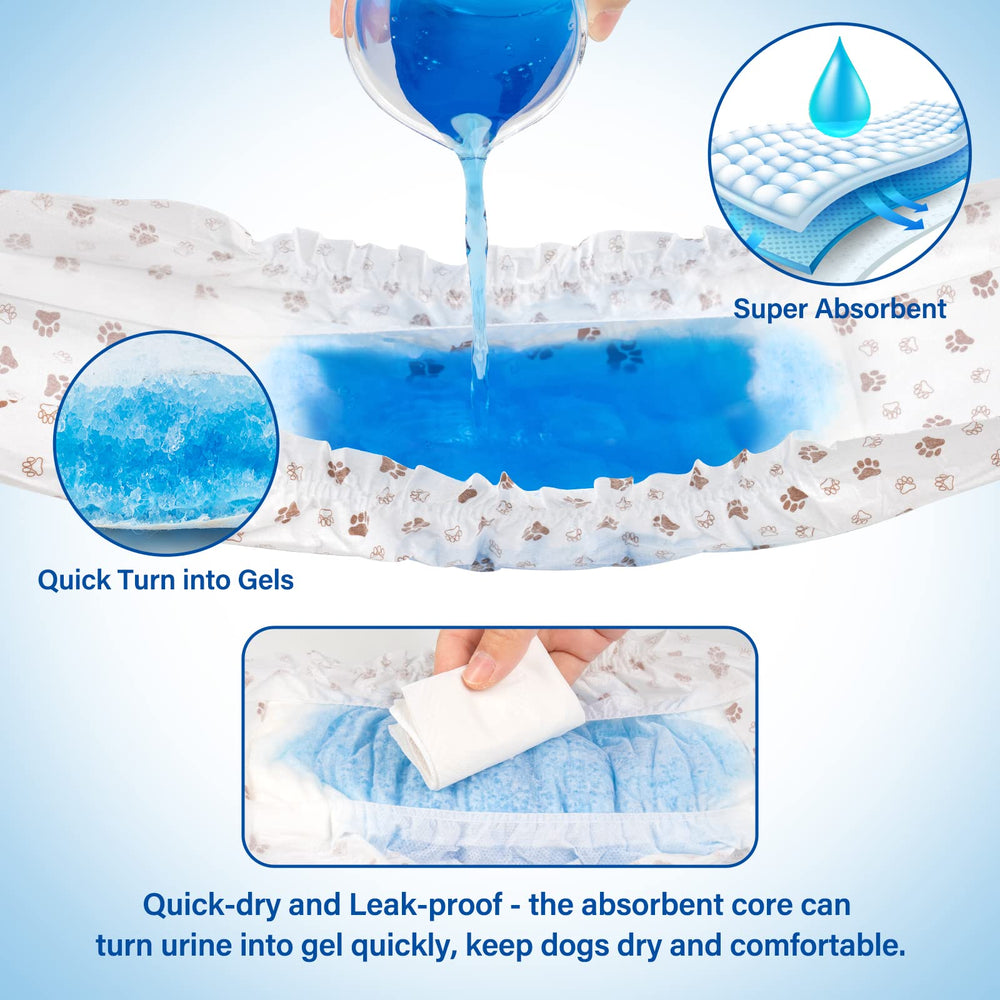 Adjustable fasteners on Pet Soft diaper ensure a secure, customizable wrap