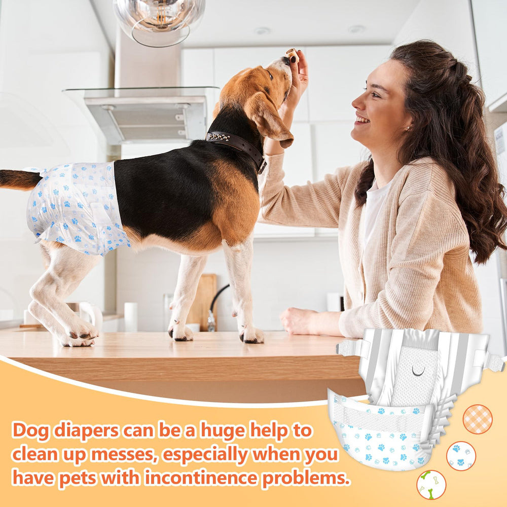 Pet Soft travel-ready diapers image demonstrating quick-use design for trips