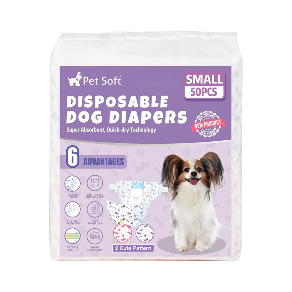 Pet Soft travel-ready diapers keep homes clean during outings and car trips.
