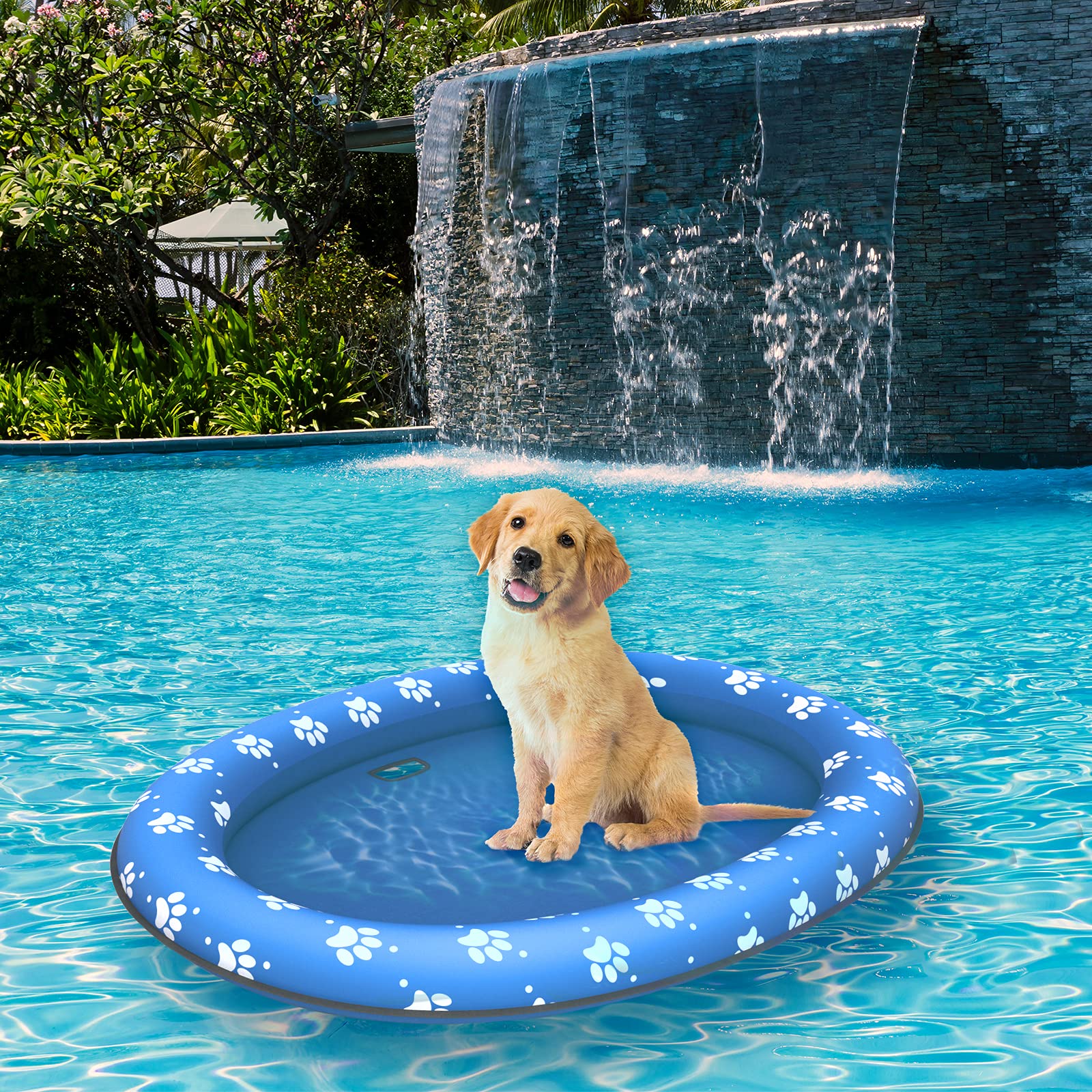 Pet Soft dog float raft doggy-print fabric for comfort